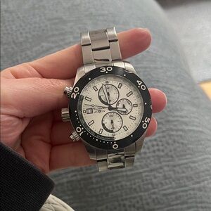 Vidian Silver and Black Chronograph Watch